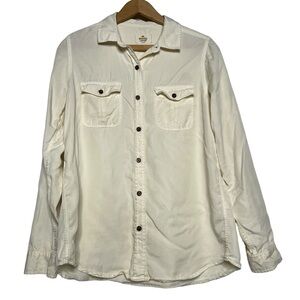 Marine Layer Pale Yellow Button Down Shirt Medium